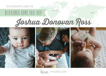 Mapped Adoption Announcement Boy Mapped Adoption Announcement Boy