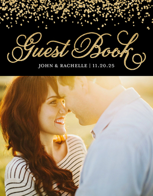 Glittered Guest Book Glittered Guest Book