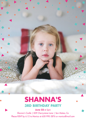 Party Confetti Invitation Party Confetti Invitation