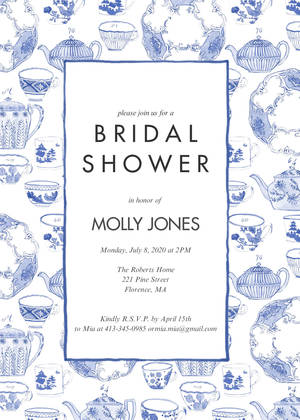 China Blue Bridal Shower by Molly Hatch China Blue Bridal Shower by Molly Hatch