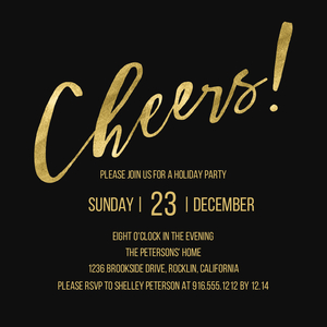 Cheers Holiday Invitation Cheers Holiday Invitation