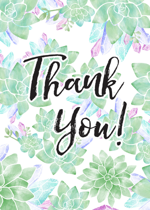 Succulent Thank You Succulent Thank You