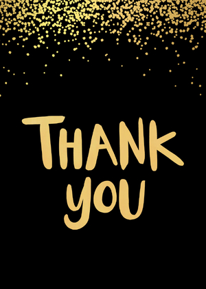 Glittered Thank You Glittered Thank You