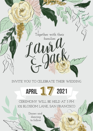 Hand-drawn Wedding Florals by Lily & Val Hand-drawn Wedding Florals by Lily & Val