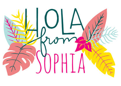 Hola Note Card by Black Lamb Studio Hola Note Card by Black Lamb Studio