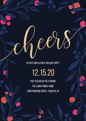 Navy Merry & Bright Invite Navy Merry & Bright Invite