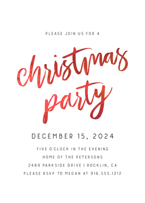 Hand-lettered Christmas Party Hand-lettered Christmas Party