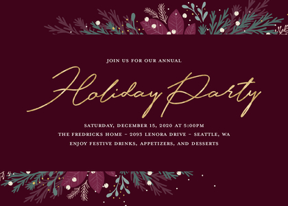Holiday Foliage Party Holiday Foliage Party