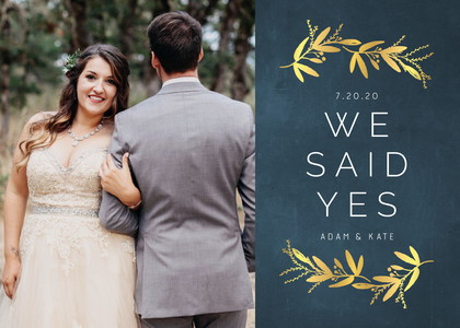 Olive Leaf Wedding Announcement Olive Leaf Wedding Announcement