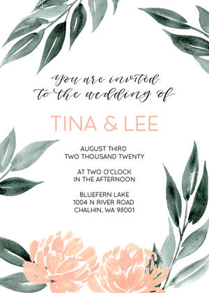Peach Wedding by the Pigeon Letters Peach Wedding by the Pigeon Letters