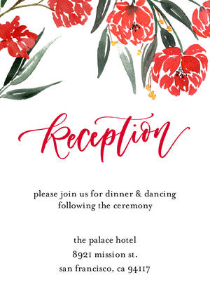 Red Watercolor Wedding by the Pigeon Letters Red Watercolor Wedding by the Pigeon Letters
