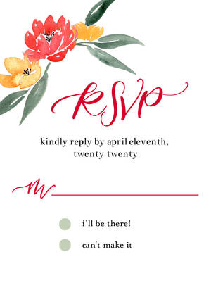 Red Watercolor Wedding by the Pigeon Letters Red Watercolor Wedding by the Pigeon Letters