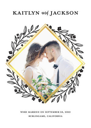 Black and White Wedding Announcement Black and White Wedding Announcement