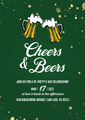 Cheers and Beers Patty's Day Invite Cheers and Beers Patty's Day Invite