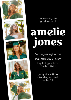 Photo Booth Strip Grad Announcement Photo Booth Strip Grad Announcement