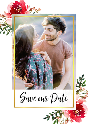 Red Watercolor Floral Wedding Red Watercolor Floral Wedding