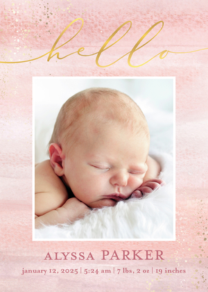 Hello Baby Watercolor Hello Baby Watercolor