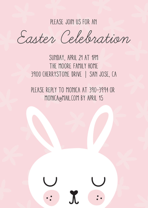 Easter Bunny Party Invitation Easter Bunny Party Invitation