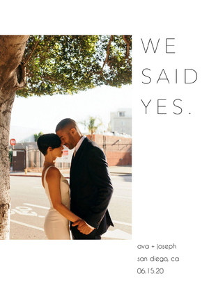 Asymmetrical Wedding Announcement Asymmetrical Wedding Announcement
