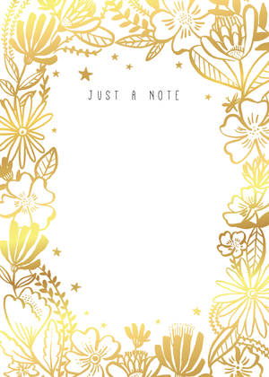 Foil Floral Notecard by Hello!Lucky Foil Floral Notecard by Hello!Lucky