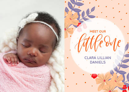 Floral Baby Announcement by the Pigeon Letters Floral Baby Announcement by the Pigeon Letters