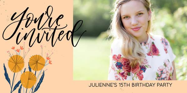 Flower Invitation by the Pigeon Letters Flower Invitation by the Pigeon Letters