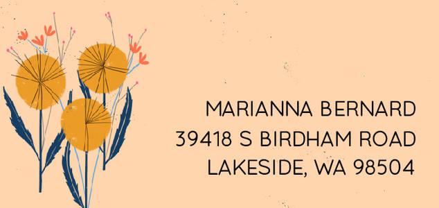 Flower Invitation by the Pigeon Letters Flower Invitation by the Pigeon Letters