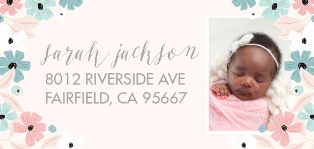 Pastel Floral Baby Announcement by Cathy Nordstrom Pastel Floral Baby Announcement by Cathy Nordstrom