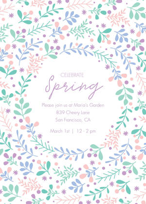 Spring Wreath Invitation by Pennie Post Spring Wreath Invitation by Pennie Post