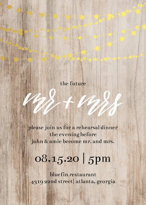 Rustic Chic Rehearsal Dinner Invitation Rustic Chic Rehearsal Dinner Invitation