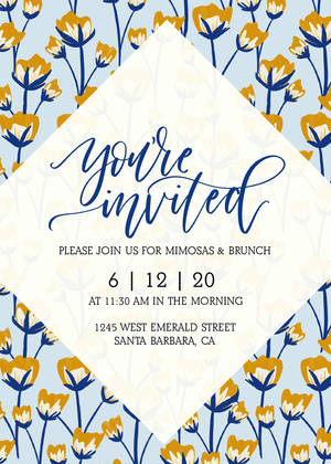 Floral Party Invitation by The Pigeon Letters Floral Party Invitation by The Pigeon Letters