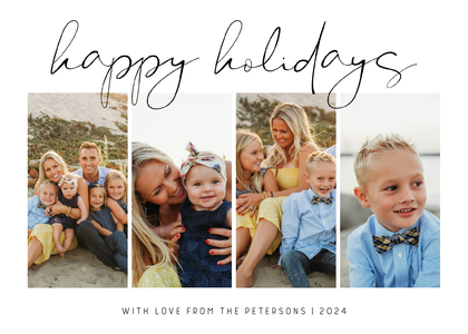 Simple Handwritten Happy Holidays Folded Simple Handwritten Happy Holidays Folded