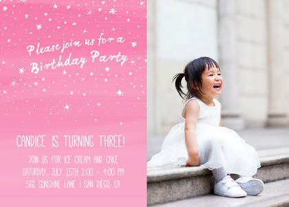 Sparkly Birthday Party Invitation by Pennie Post Sparkly Birthday Party Invitation by Pennie Post