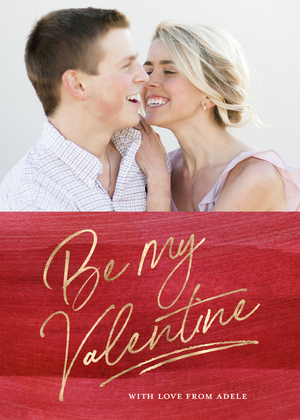 Watercolor Red Be My Valentine Watercolor Red Be My Valentine