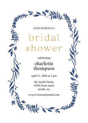 Blue Floral Bridal Shower Blue Floral Bridal Shower