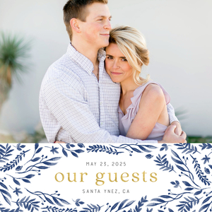 Blue Floral Wedding Guestbook Blue Floral Wedding Guestbook