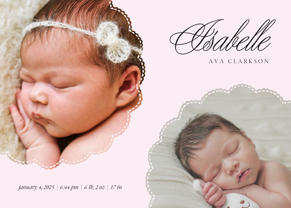 Doily Frames Birth Announcement Doily Frames Birth Announcement