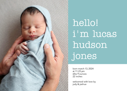 Hello! Baby Announcement Hello! Baby Announcement