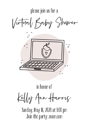 Minimal Line Art Virtual Baby Shower Minimal Line Art Virtual Baby Shower