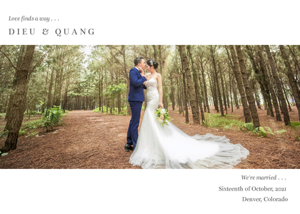 Panoramic Wedding Announcement Panoramic Wedding Announcement