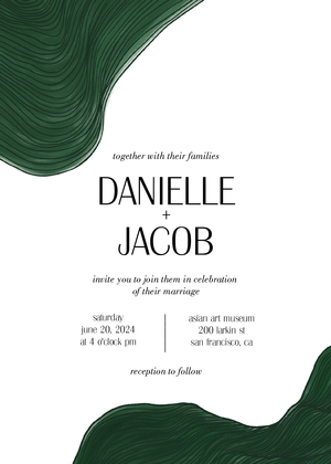 Abstract Green Painted Wedding Abstract Green Painted Wedding