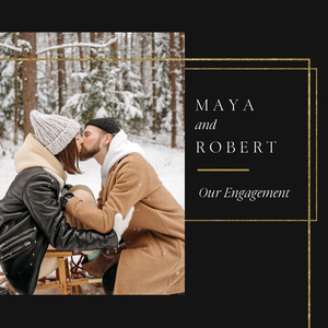 Sophisticated Black and Gold Engagement Sophisticated Black and Gold Engagement