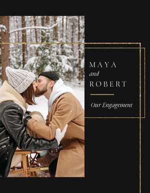 Sophisticated Black and Gold Engagement Sophisticated Black and Gold Engagement