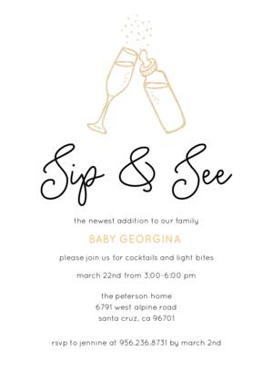 Sip And See Invitation Boys Baby Shower Invitations Boys Baby Shower Invitations