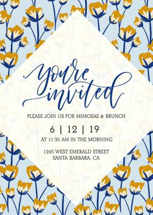 party invitations custom photo party invites floral party invitations