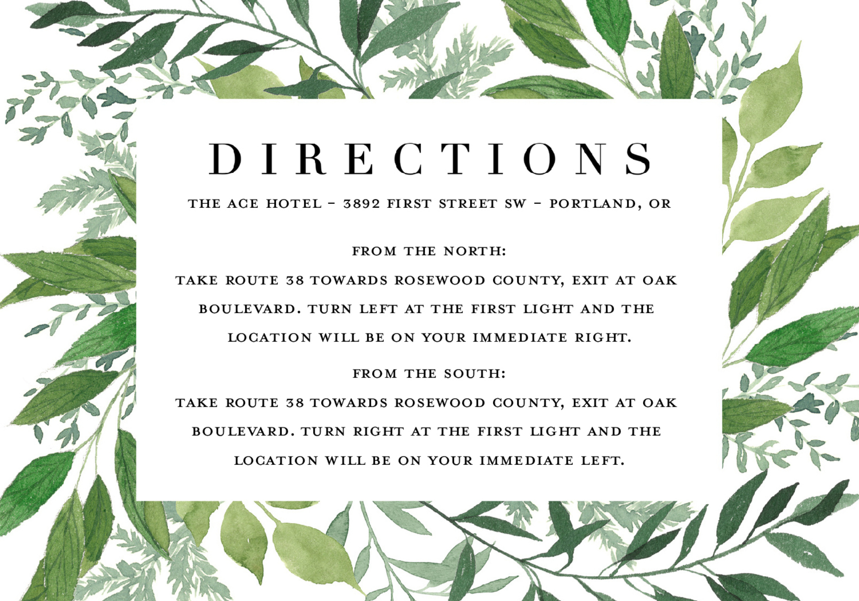 The Best Wedding Direction Card Templates