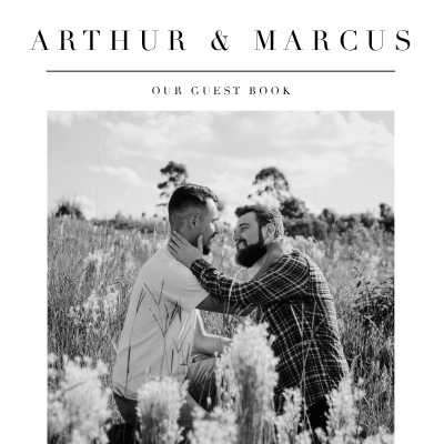 Modern Editorial Wedding Guest Book Photo Book