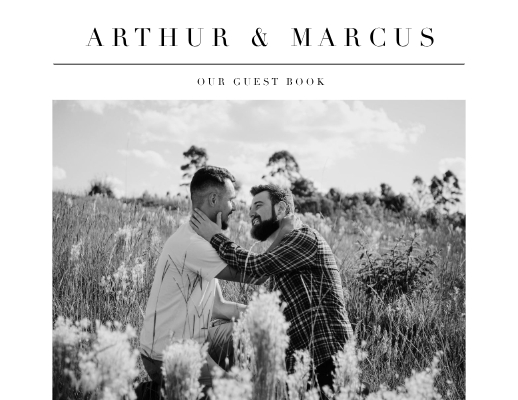 Modern Editorial Wedding Guest Book Photo Book