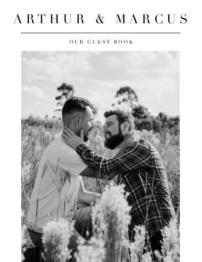Modern Editorial Wedding Guest Book Photo Book