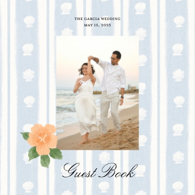Tropical Destination Wedding Guest Book Photo Book